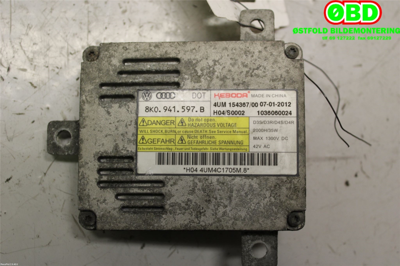 Styreenhet xenon/ballast til VW Passat, 20112015 (B7)