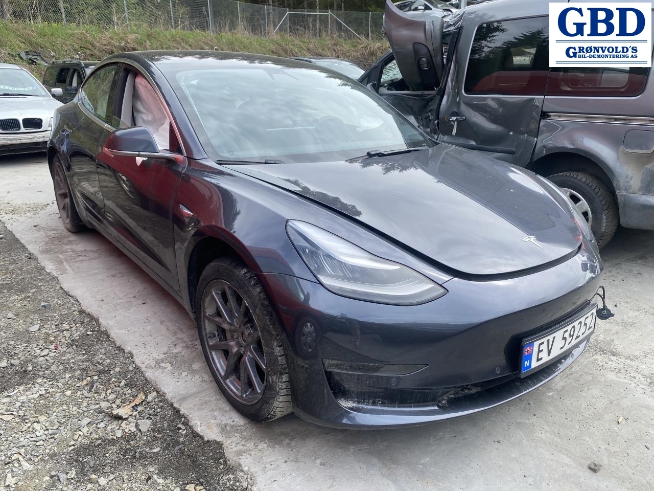 Tesla Model 3, 2018- delebil, Motorkode: 3D3|3D5, Girkassekode: 