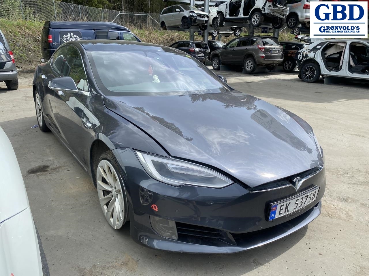Tesla Model S, 2016- (Fase 2) parts car, Engine code: L2S, Gearbox code: 