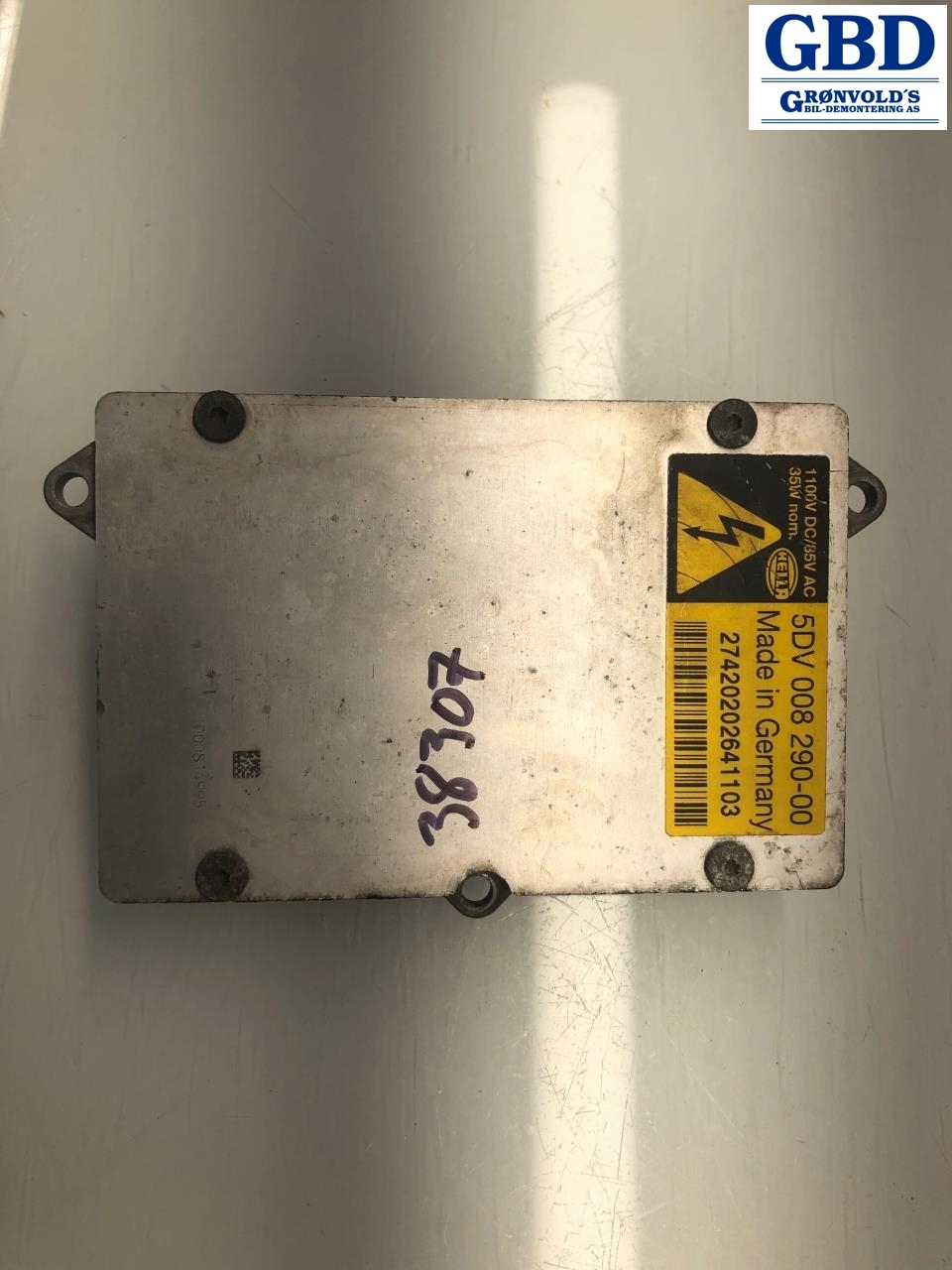 Styreenhet xenon/ballast til Saab 93, 20032007 (Type II, Fase 1)