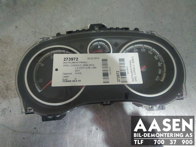 INSTRUMENTPANEL til OPEL CORSA D, 2006 2014 Instrument cluster Opel Corsa D 2006 2014 P0013264267